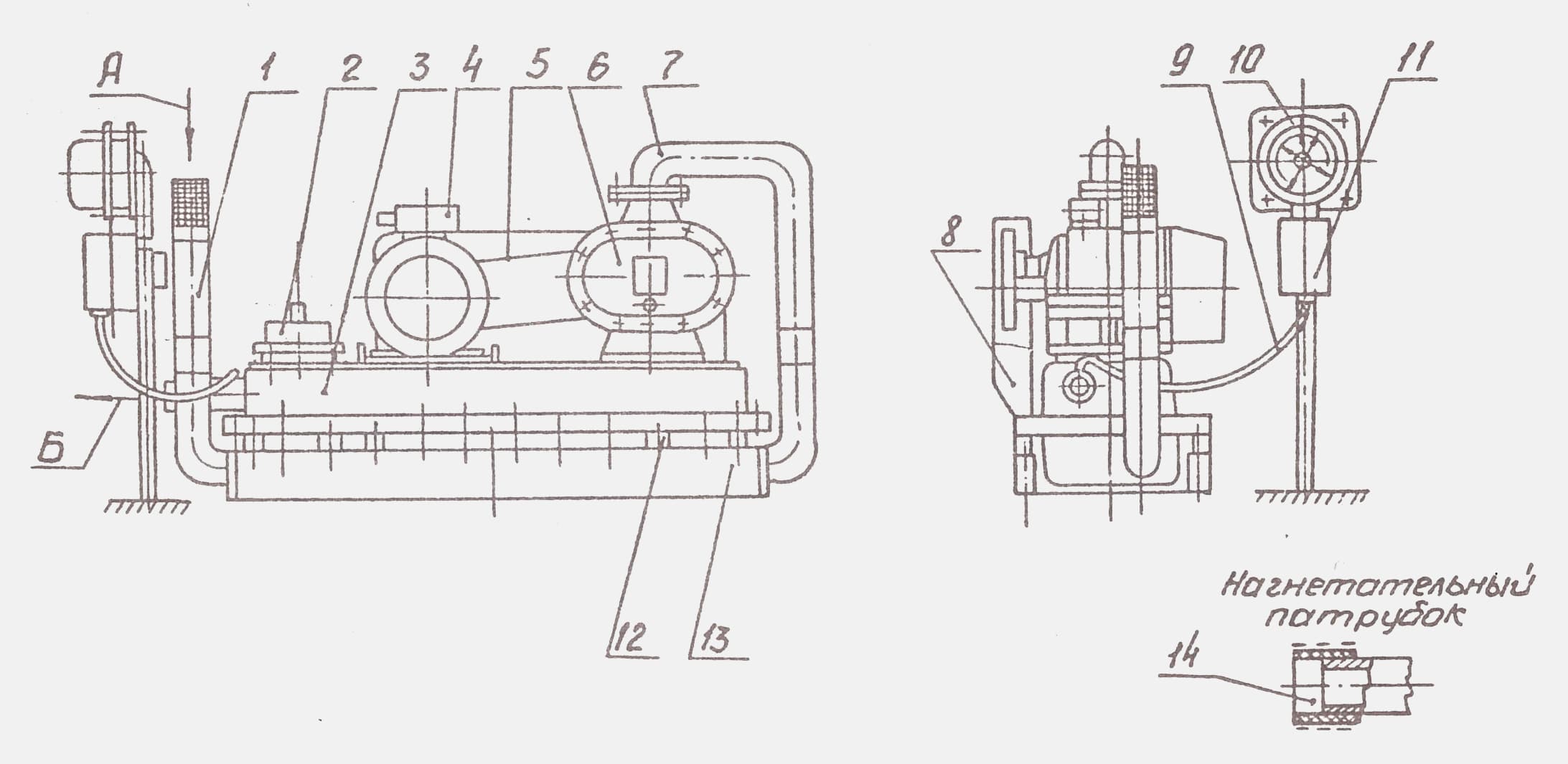 Изображение чертежа компрессора 3аф 